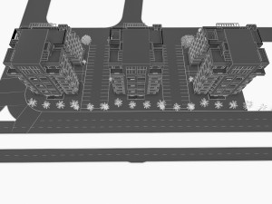 residential condominium buildings Modèle 3D
