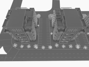 residential condominium buildings Modèle 3D