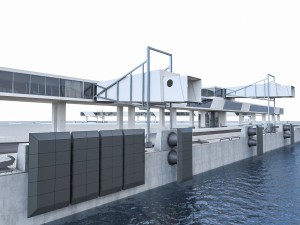 port gangway full set Model 3D