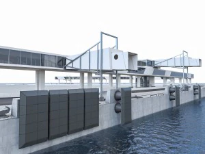 port gangway full set 3D Model
