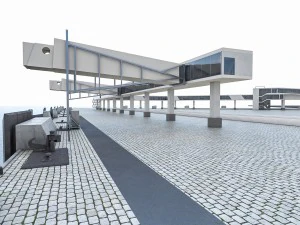 port gangway full set 3D Model