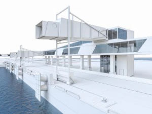 port gangway full set 3D Model