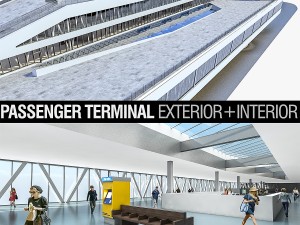 port terminal building 3Dモデル