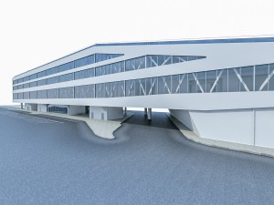 port terminal building Modelo 3D