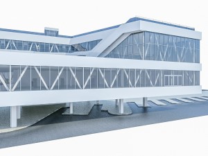 port terminal building Modelo 3D