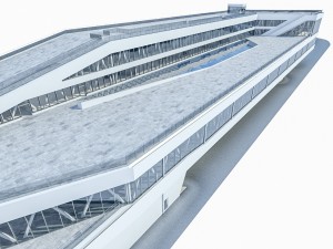 port terminal building Modelo 3D