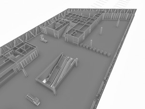port terminal building Modelo 3D