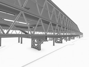 port terminal building Modelo 3D