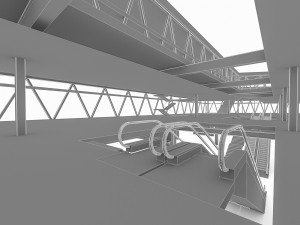 port terminal building Modelo 3D
