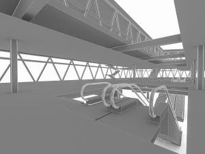 port terminal building 3D Model