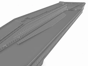 port terminal building 3D Model