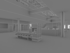port terminal building Modelo 3D