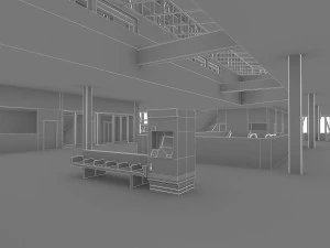 port terminal building 3D Model