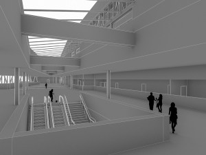 port terminal building Modelo 3D
