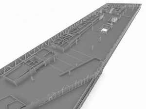 port terminal building 3D Model