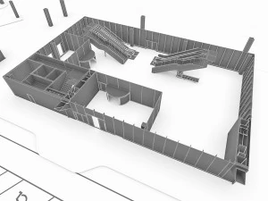 port terminal building 3D Model
