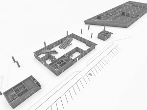 port terminal building Modelo 3D