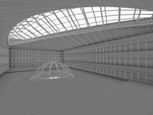 public hall interior 3Dモデル