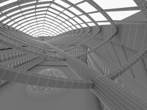 public hall interior 3D Model