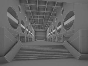 public hall interior 3D Model