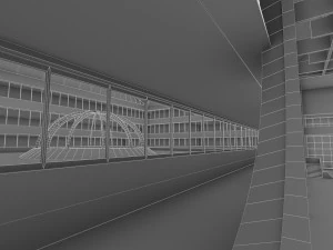 public hall interior 3D Model