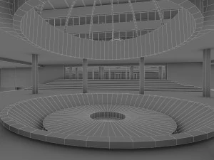 public hall interior 3D Model