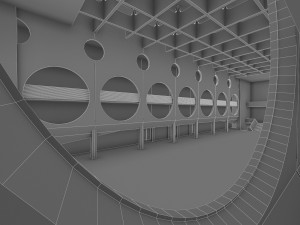 public hall interior 3Dモデル