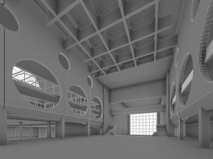 public hall interior 3Dモデル