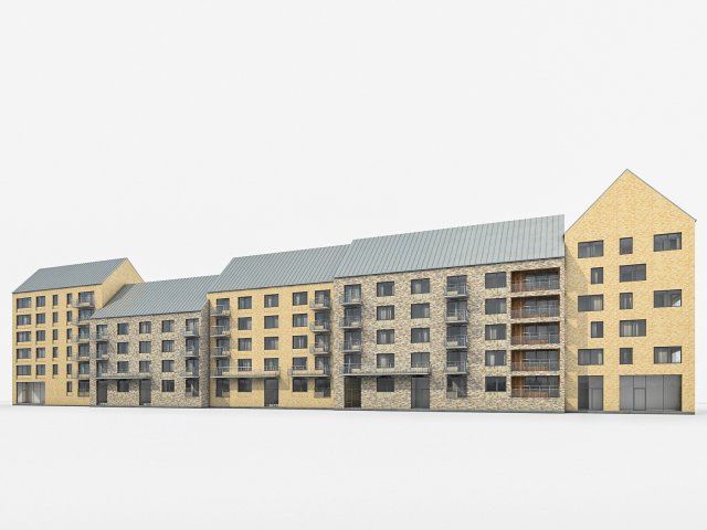 sweden brick house 01 Modello 3D .c4d .max .obj .3ds .fbx .stl .blend