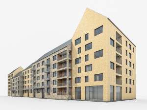 sweden brick house 01 Modello 3D