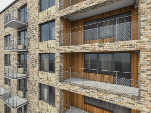 sweden brick house 01 Modello 3D