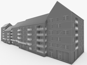 sweden brick house 01 Modello 3D
