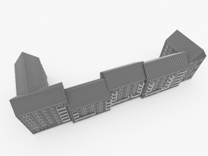 sweden brick house 01 Modello 3D