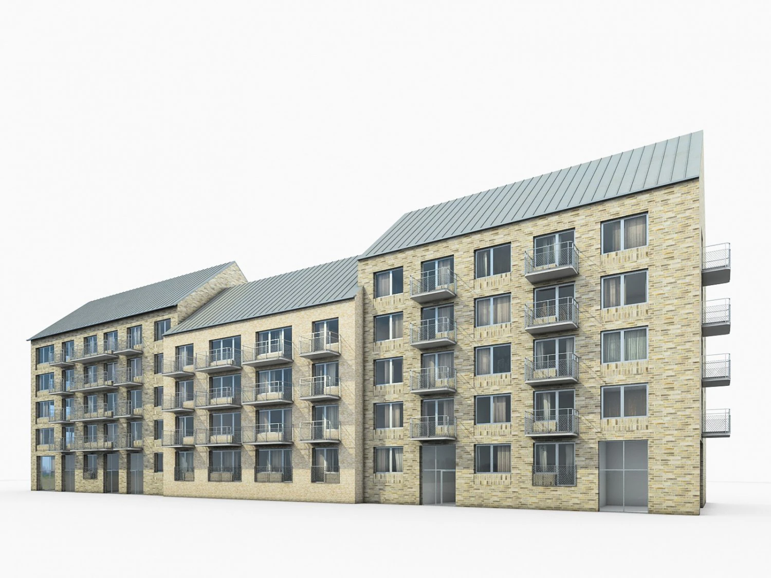 sweden brick house 02 3D Model .c4d .max .obj .3ds .fbx .stl .blend
