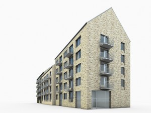 sweden brick house 02 3D 모델