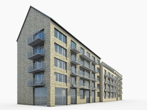 sweden brick house 02 3D 모델