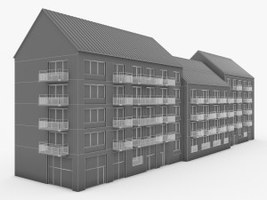 sweden brick house 02 3D 모델