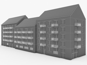 sweden brick house 02 3D 모델