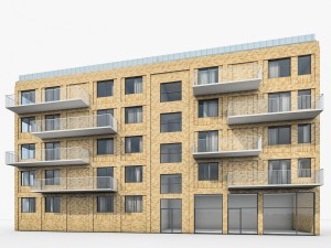 sweden brick house 03 3D Model