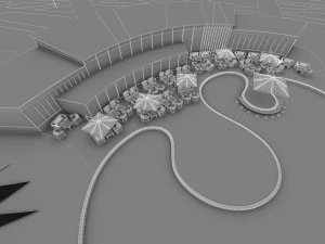 sport resort complex 3D Model