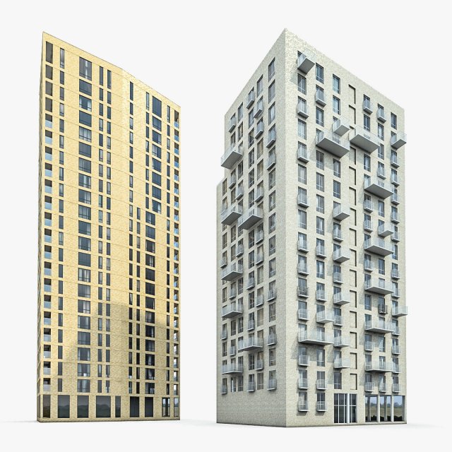 residential buildings Modèle 3D .c4d .max .obj .3ds .fbx .stl .blend 