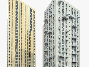 residential buildings 3D Модель