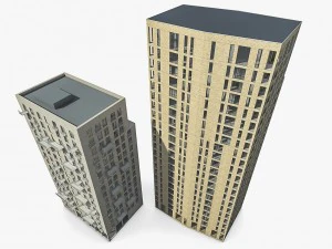residential buildings 3D Model