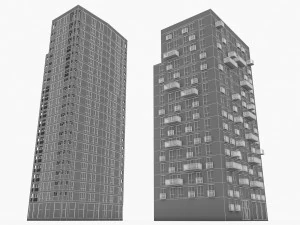residential buildings 3D Model