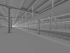 train station 3D Model