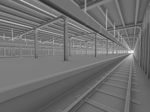 train station 3D Model
