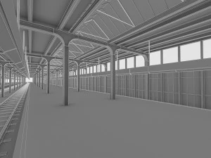 train station 3D Model