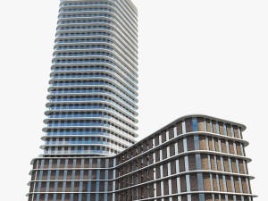 modern residential building Model 3D