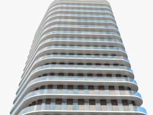 modern residential building Model 3D