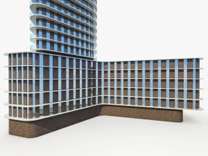 modern residential building 3D Model